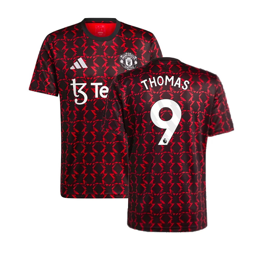 2024-2025 Man Utd Pre-Match Shirt (Black) (Thomas 9)_0