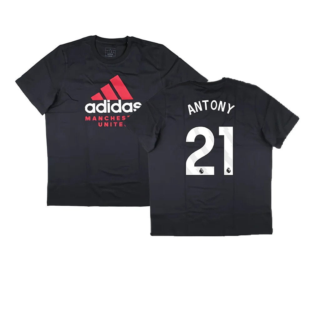 2024-2025 Man Utd Seasonal Graphic Tee (Night Grey) (Antony 21)_0
