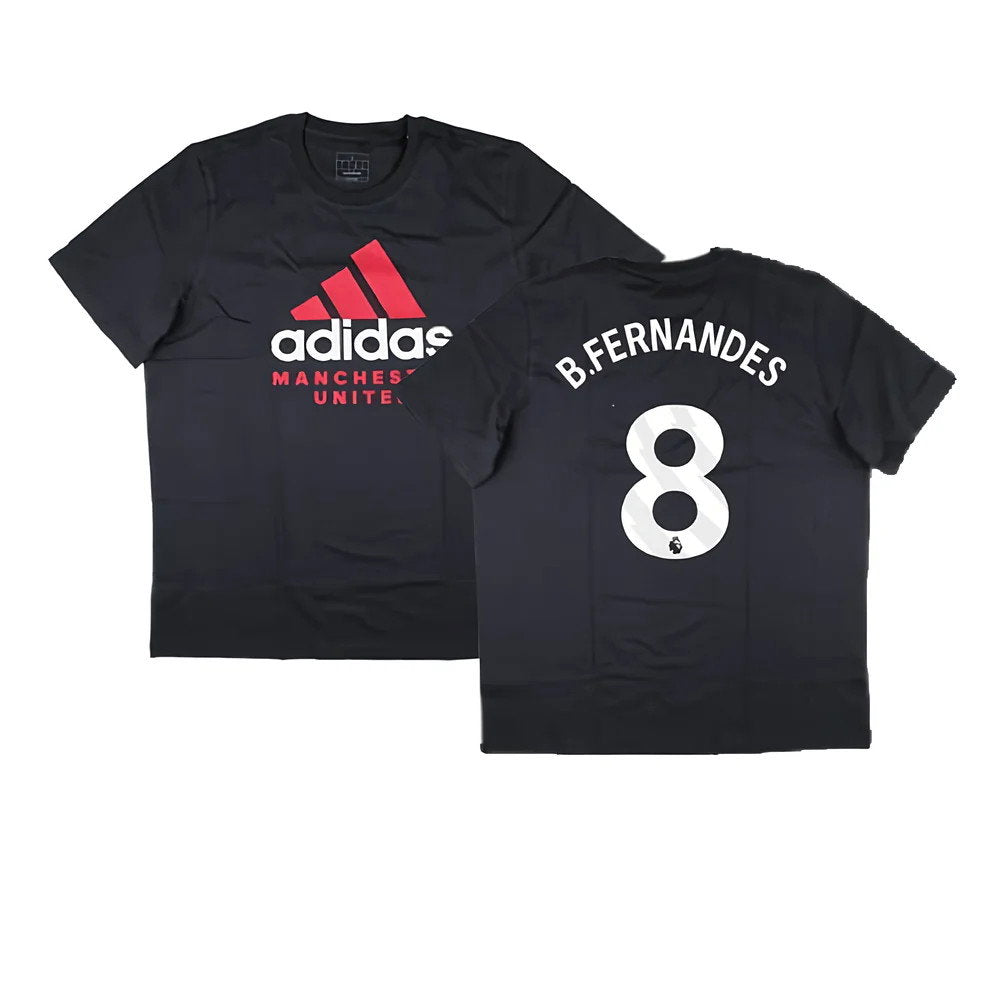 2024-2025 Man Utd Seasonal Graphic Tee (Night Grey) (B.Fernandes 8)_0