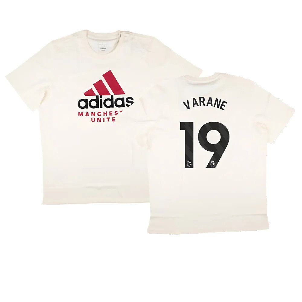 2024-2025 Man Utd SZN Graphic Tee (Cream White) (Varane 19)_0