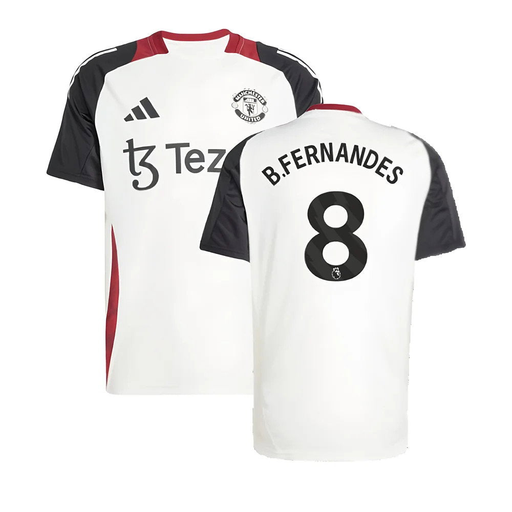 2024-2025 Man Utd Training Jersey (Off White) (B.Fernandes 8)_0