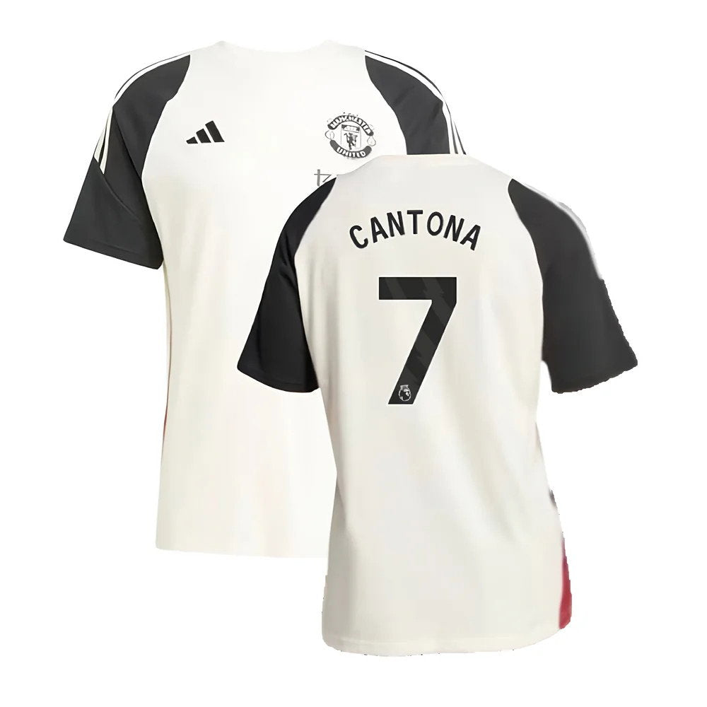 2024-2025 Man Utd Training Tee (Off White) (Cantona 7)_0