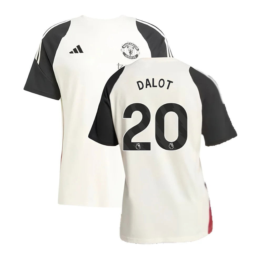 2024-2025 Man Utd Training Tee (Off White) (Dalot 20)_0