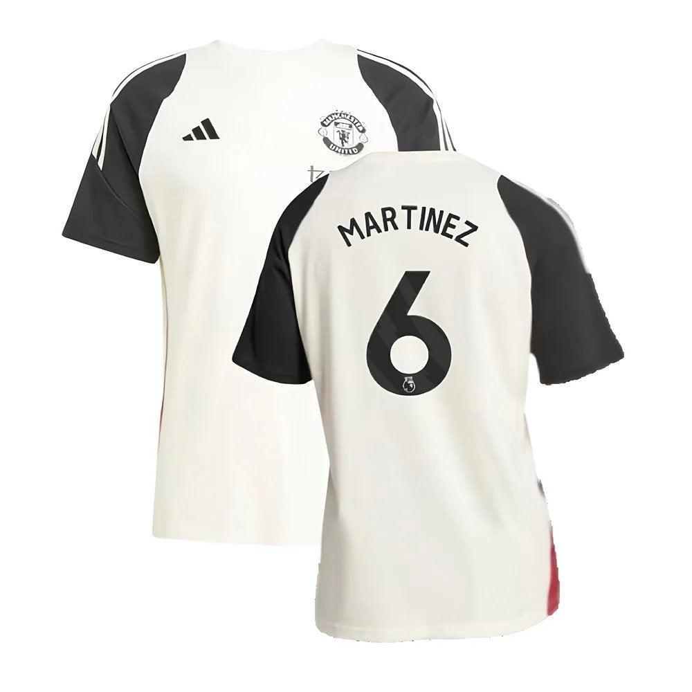 2024-2025 Man Utd Training Tee (Off White) (Martinez 6)_0