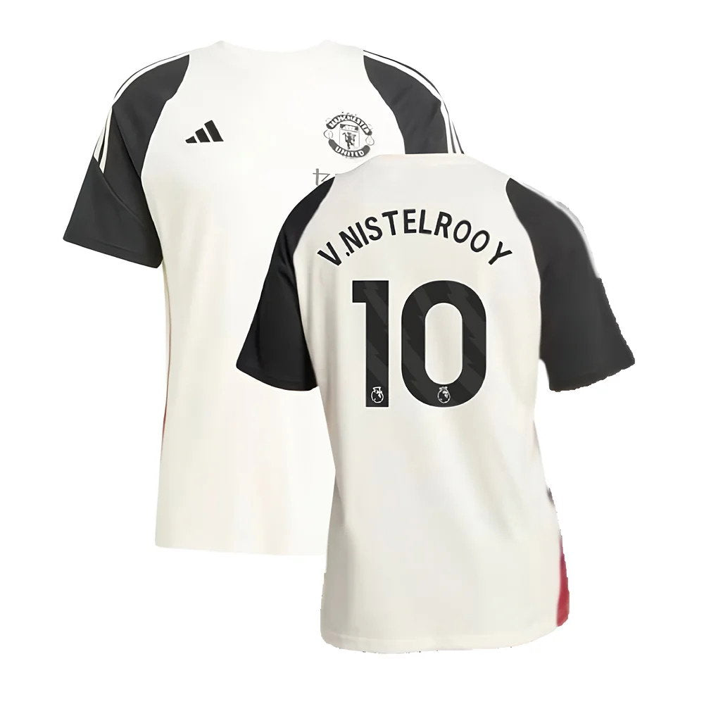 2024-2025 Man Utd Training Tee (Off White) (V.Nistelrooy 10)_0