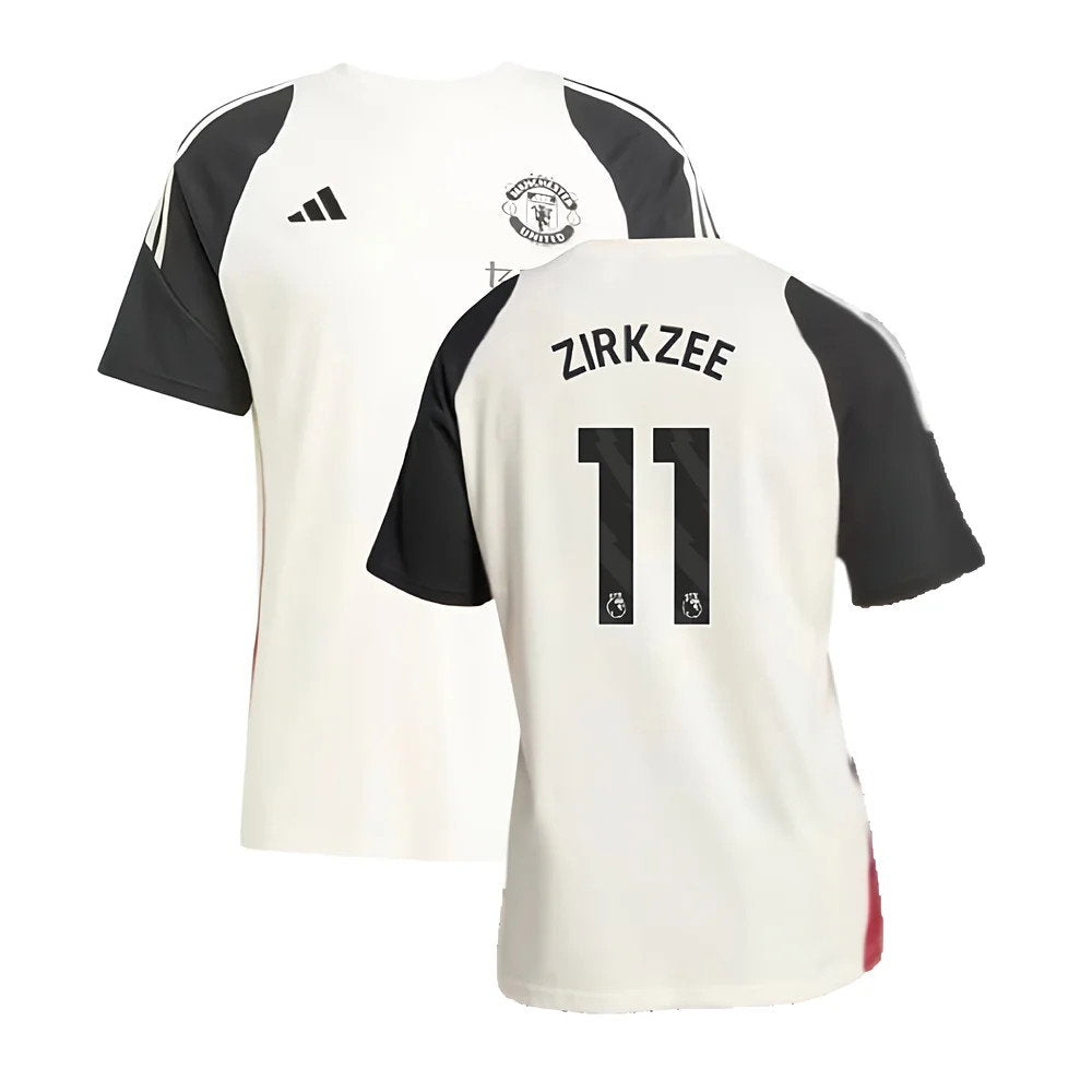 2024-2025 Man Utd Training Tee (Off White) (Zirkzee 11)_0