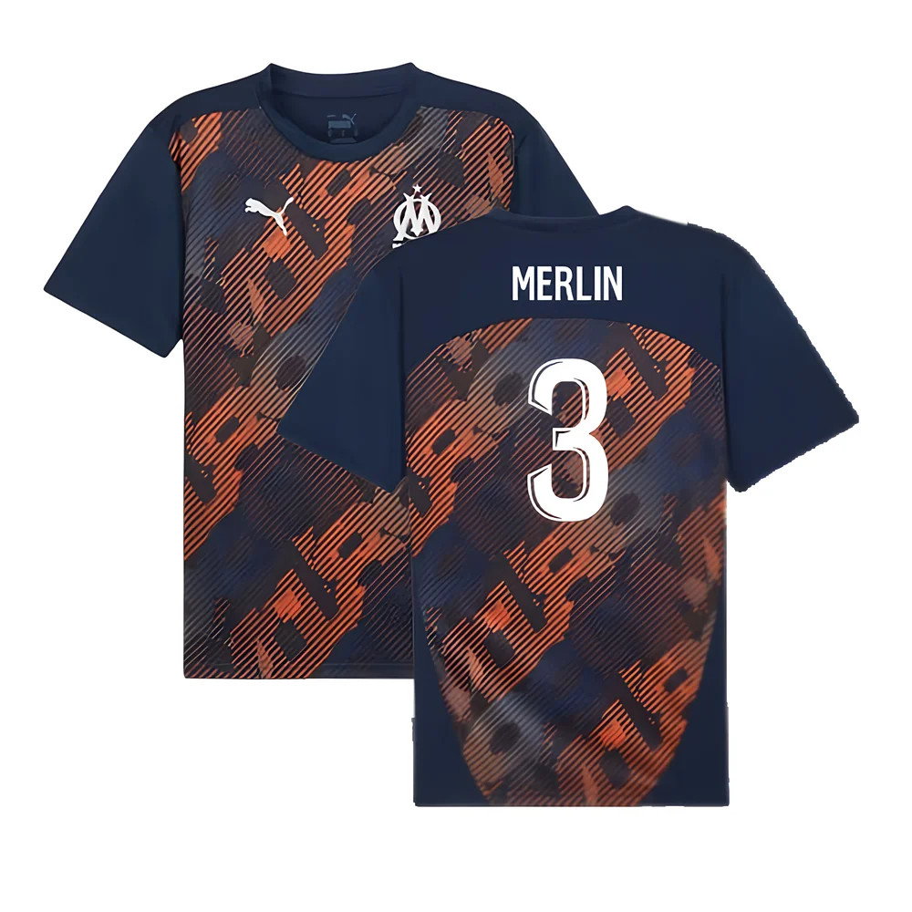 2024-2025 Marseille Pre-Match Shirt (Club Navy) (Merlin 3)_0