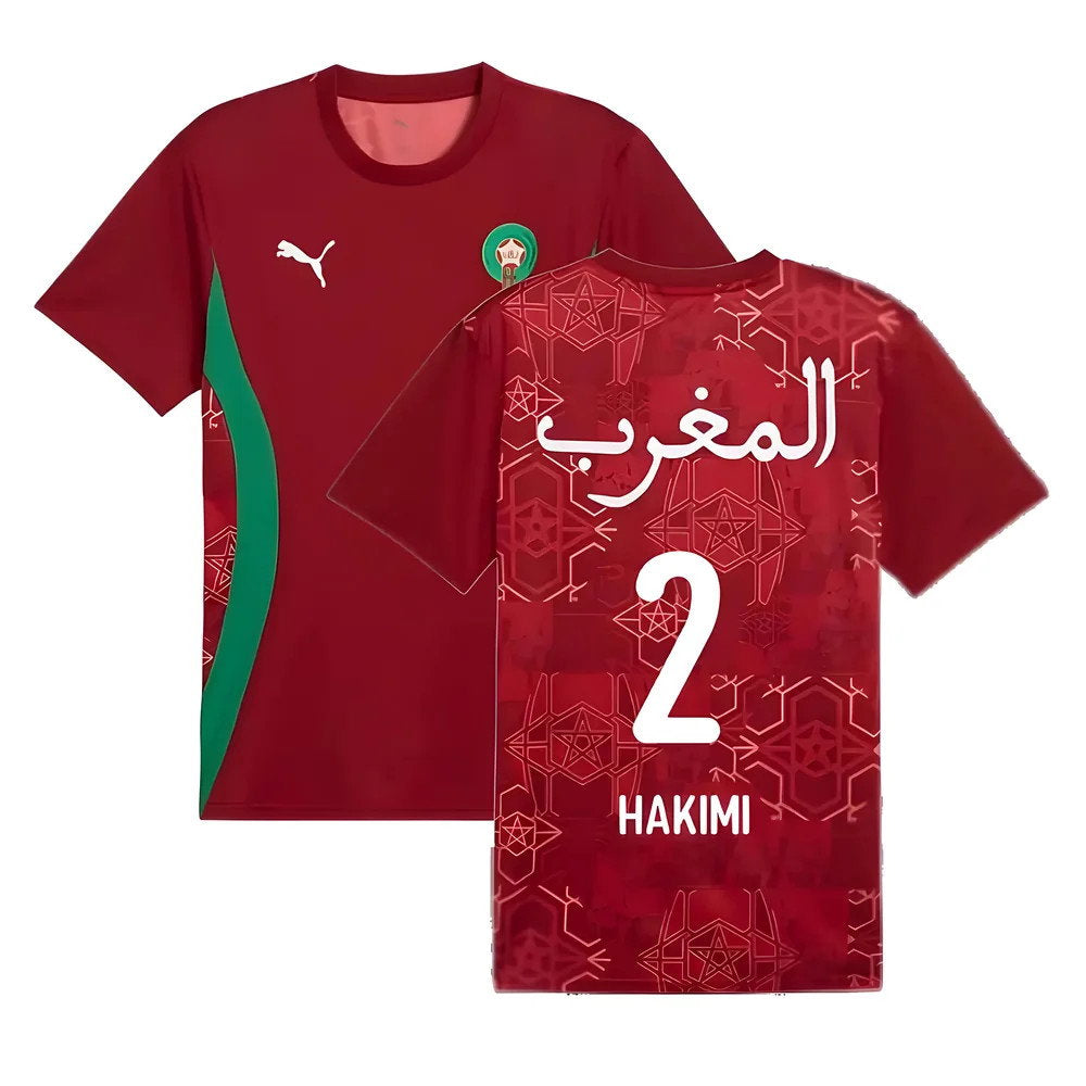 2024-2025 Morocco Prematch SS Jersey (Red) (Hakimi 2)_0