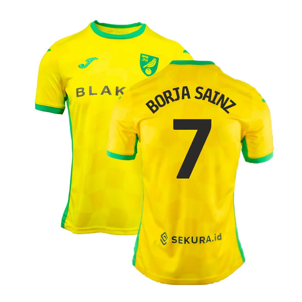 2024-2025 Norwich Home Shirt (Borja Sainz 7)_0