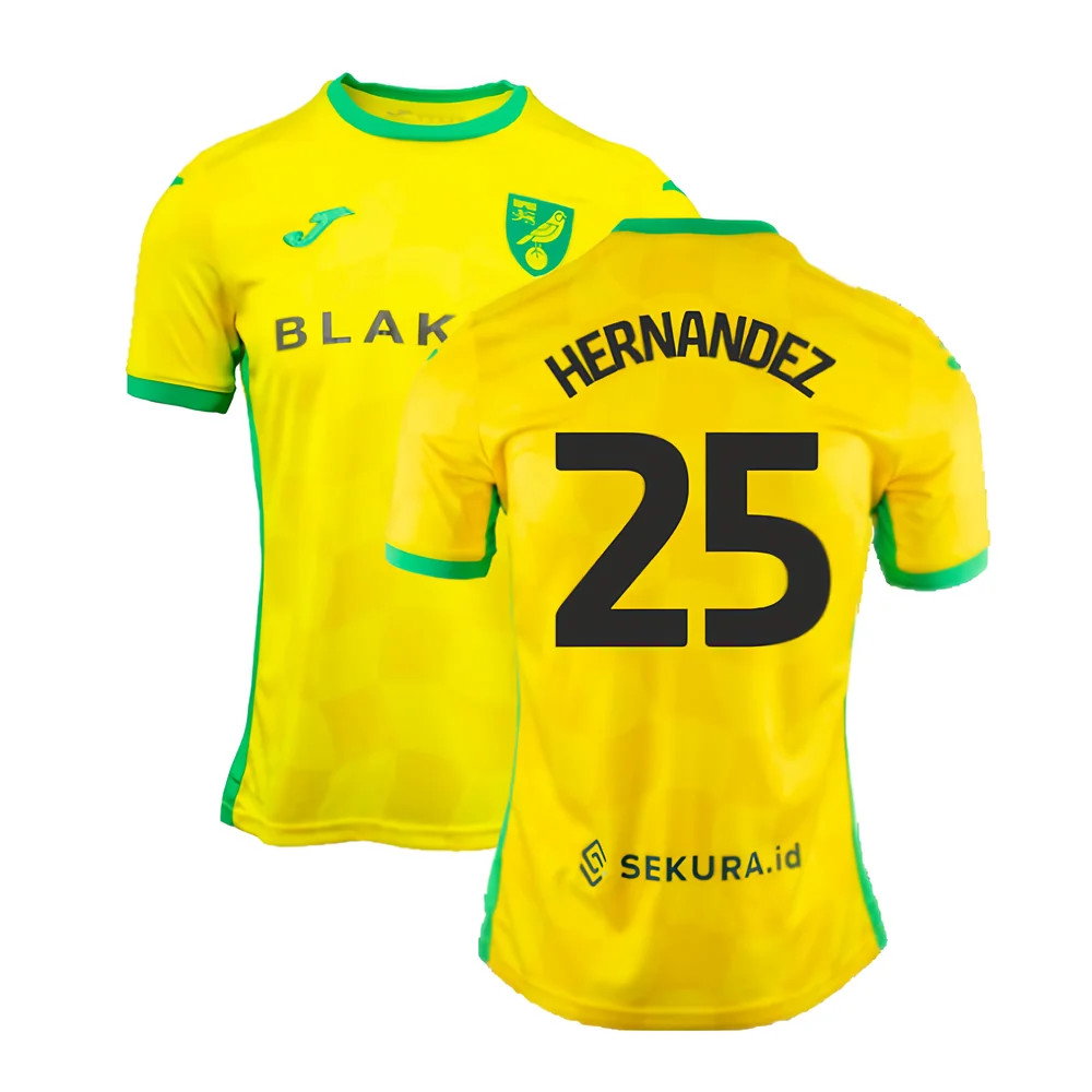2024-2025 Norwich Home Shirt (Hernandez 25)_0