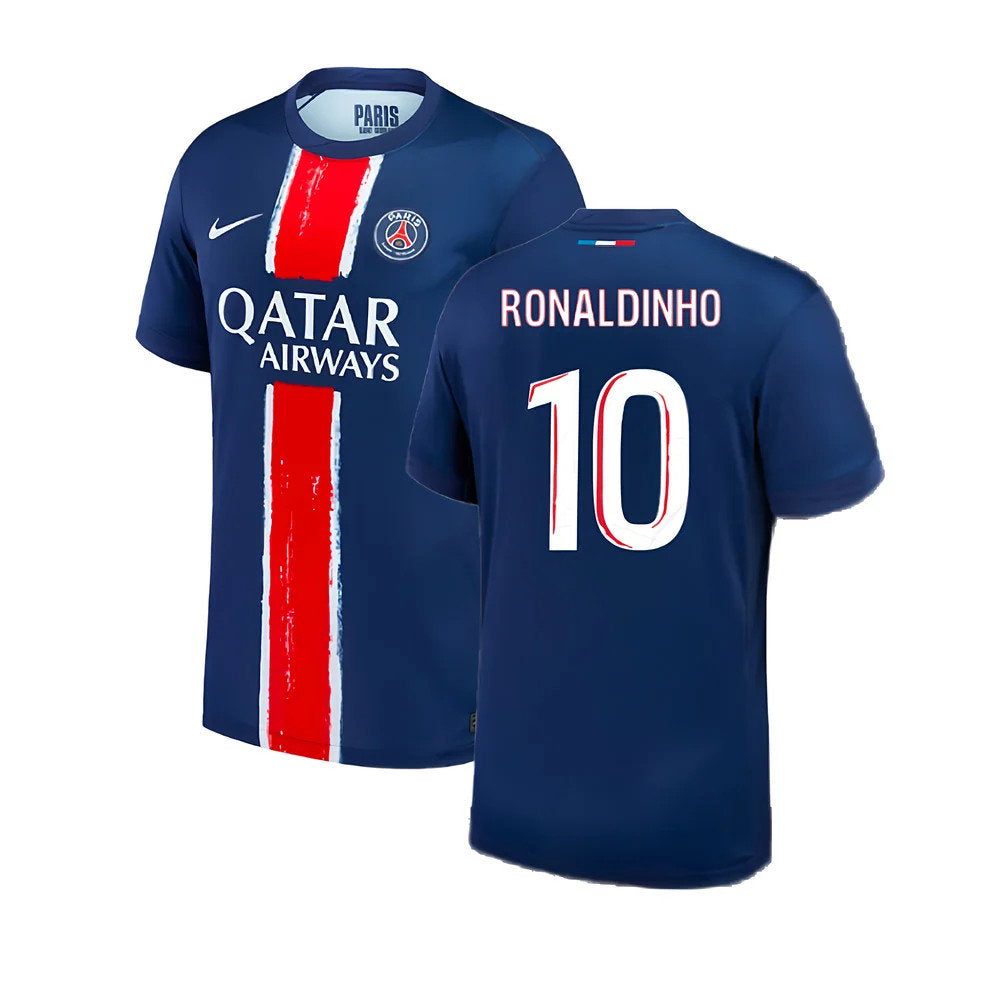 2024-2025 PSG Paris Saint Germain Home Shirt (Kids) (Ronaldinho 10)_0