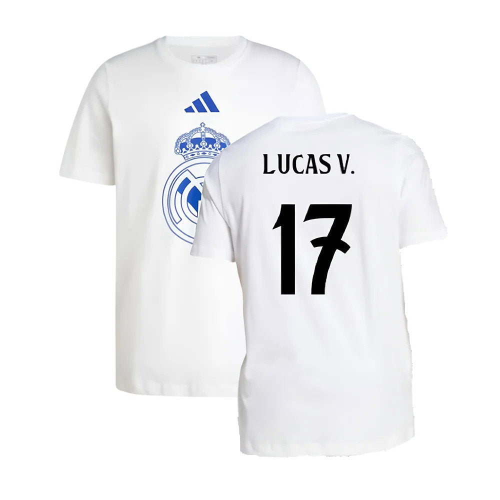 2024-2025 Real Madrid DNA Graphic Tee (White) (Lucas V. 17)_0