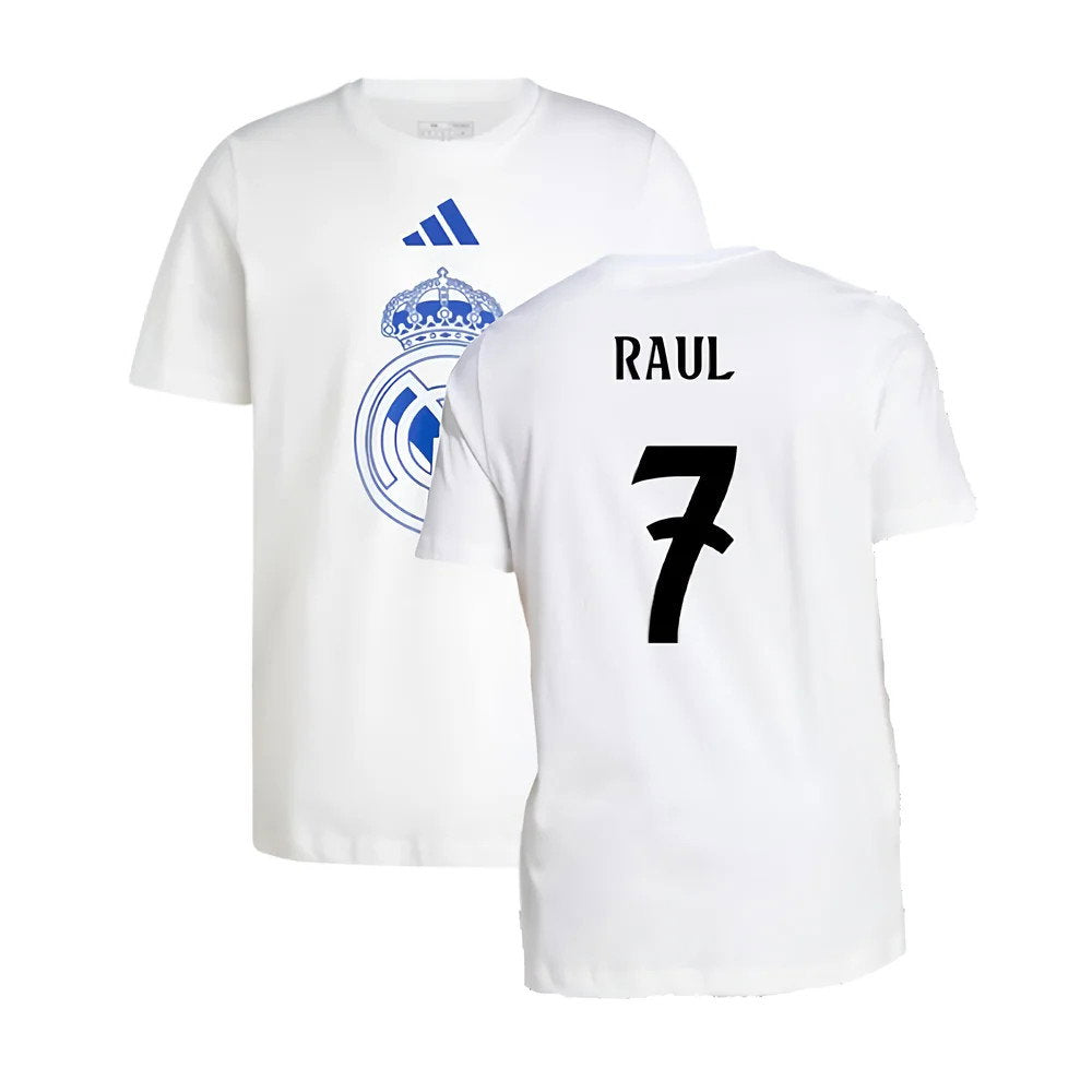 2024-2025 Real Madrid DNA Graphic Tee (White) (Raul 7)_0