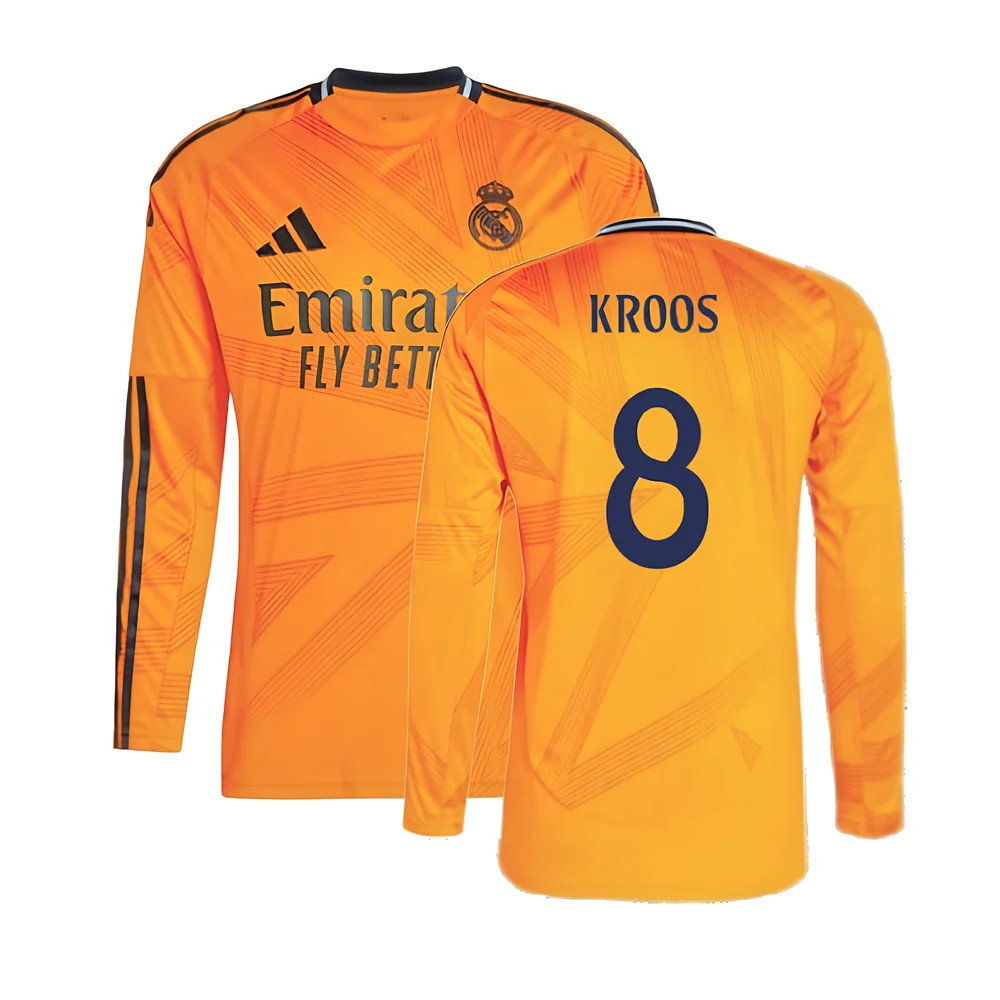 2024-2025 Real Madrid Long Sleeve Away Shirt (Kroos 8)_0