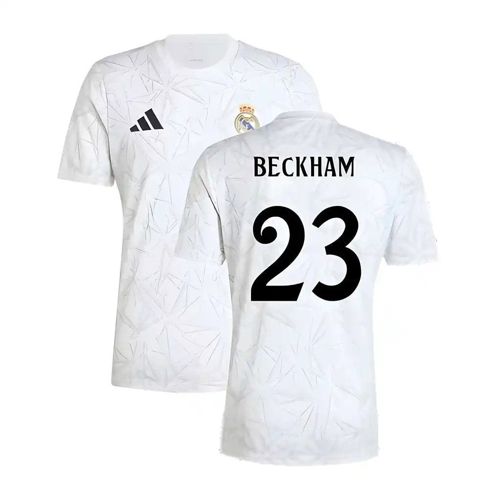 2024-2025 Real Madrid Pre-Match Shirt (White) (Beckham 23)_0