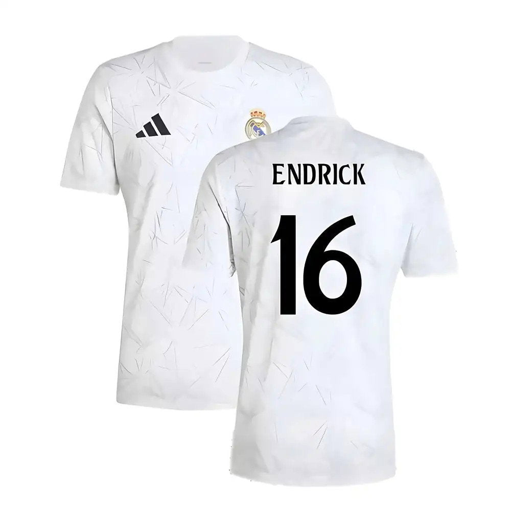 2024-2025 Real Madrid Pre-Match Shirt (White) (Endrick 16)_0