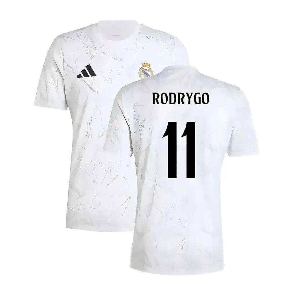 2024-2025 Real Madrid Pre-Match Shirt (White) (Rodrygo 11)_0