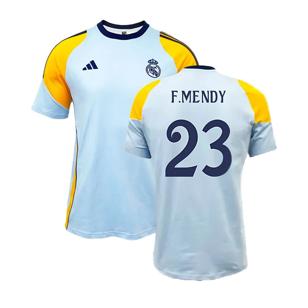 2024-2025 Real Madrid Training Tee (Glow Blue) (F.Mendy 23)_0