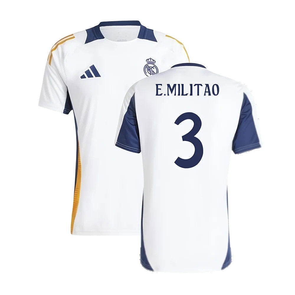 2024-2025 Real Madrid Training Tee (White) (E.Militao 3)_0