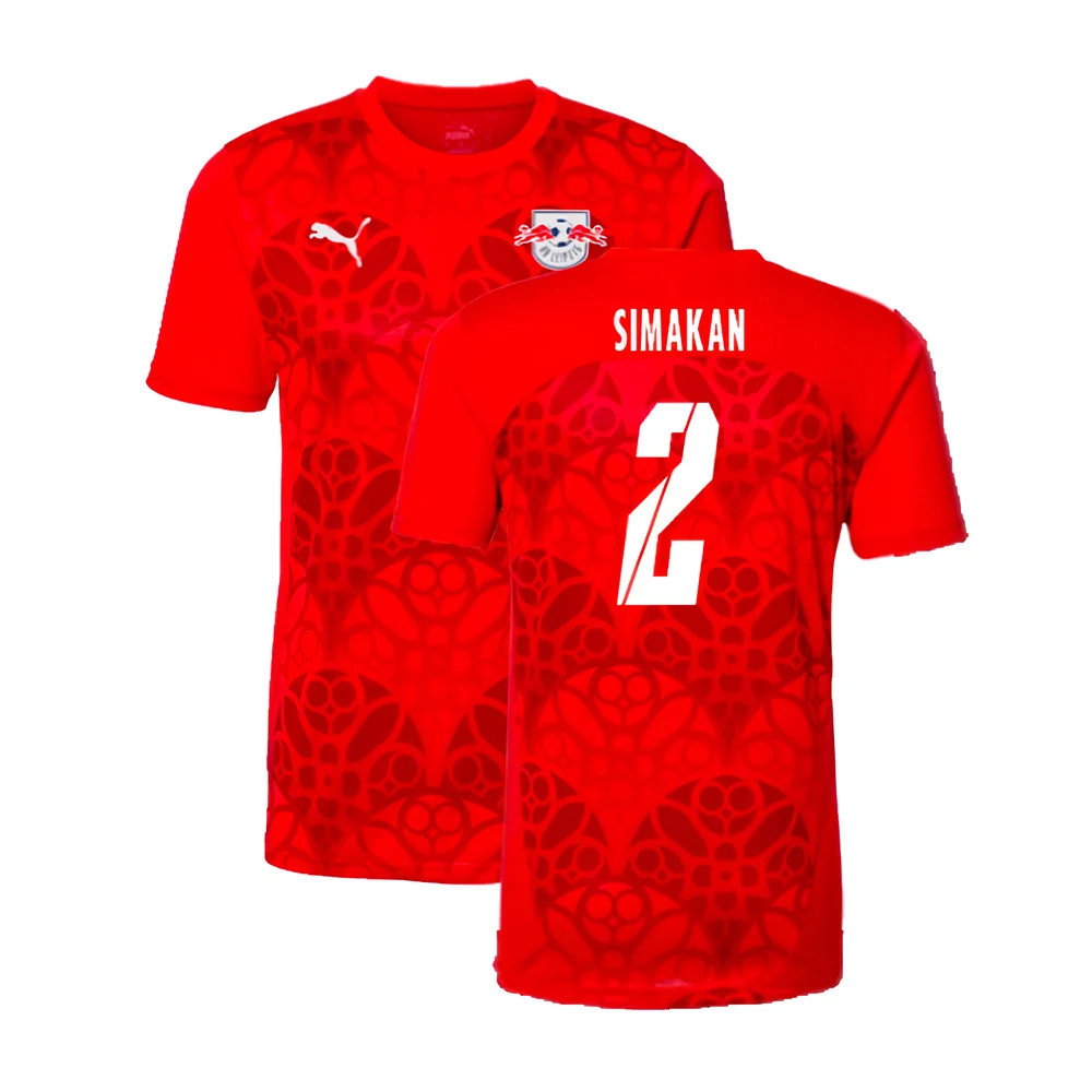 2024-2025 Red Bull Leipzig Pre-Match Shirt (Red) (Simakan 2)_0