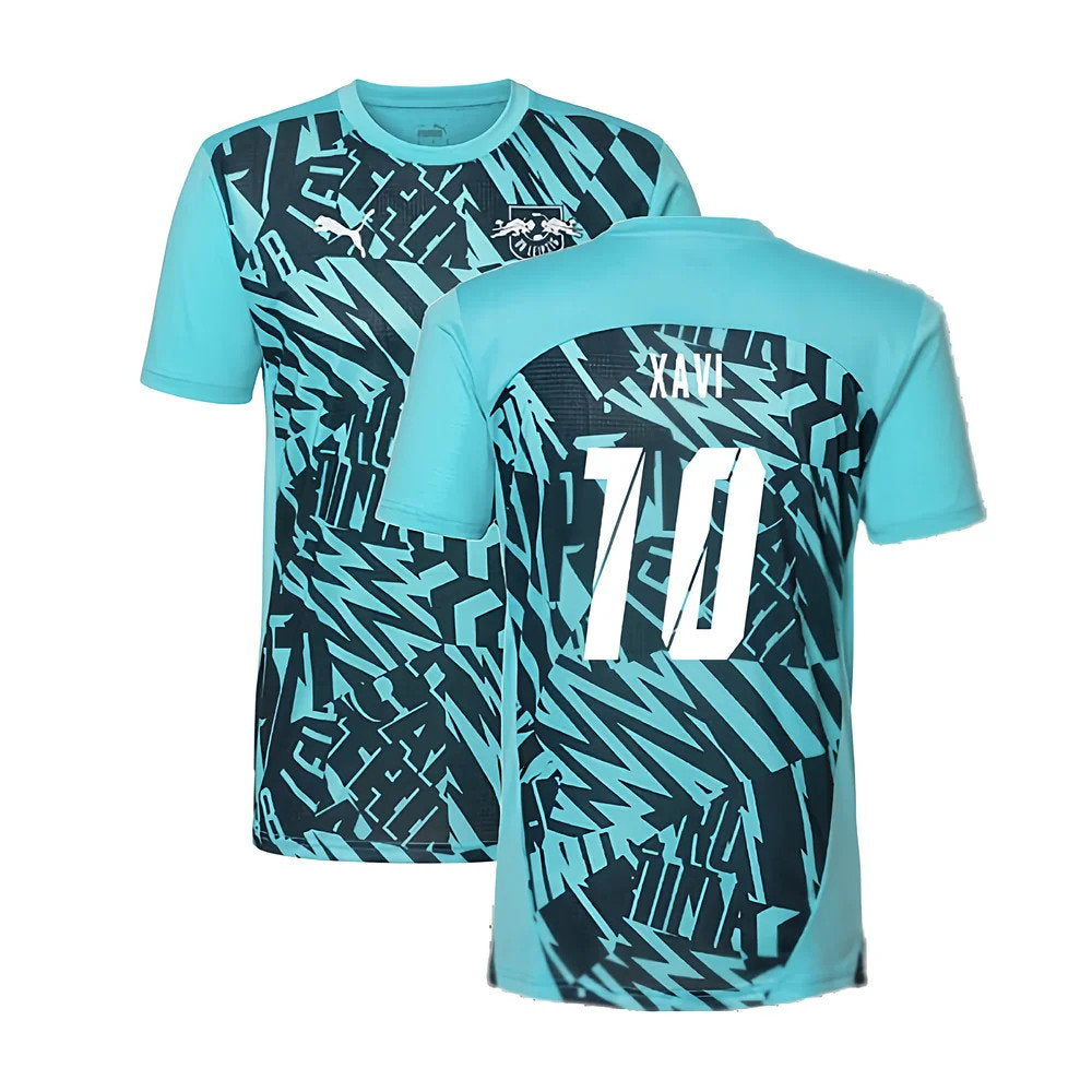 2024-2025 Red Bull Leipzig Pre-Match SS Shirt (Aqua) (Xavi 10)_0