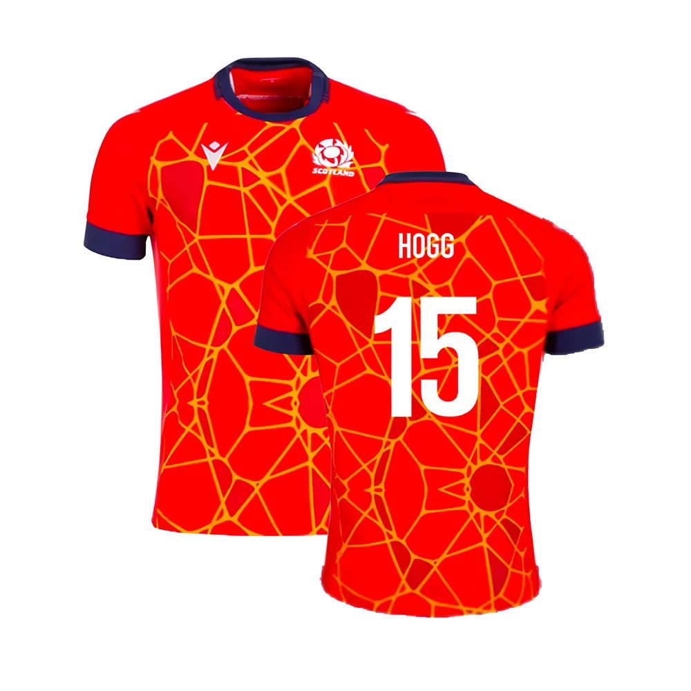 2024-2025 Scotland Rugby Training Jersey (Red) (Hogg 15)_0