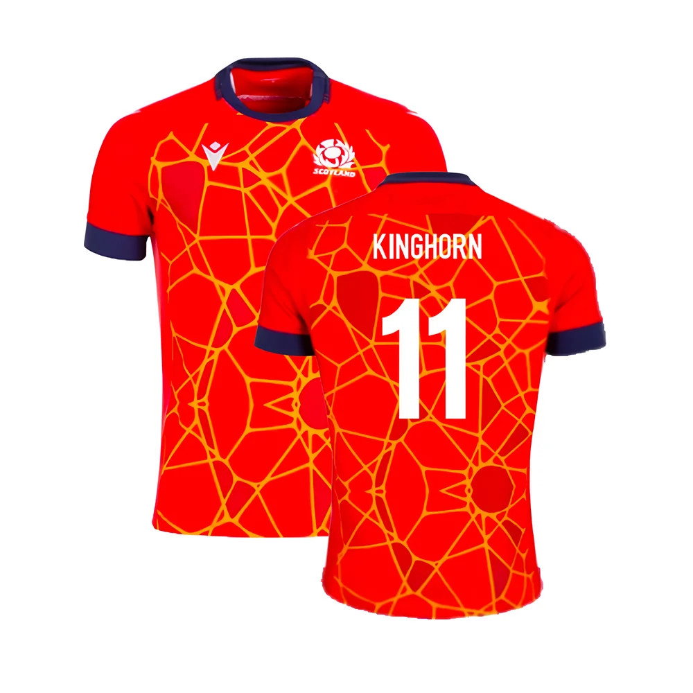 2024-2025 Scotland Rugby Training Jersey (Red) (Kinghorn 11)_0