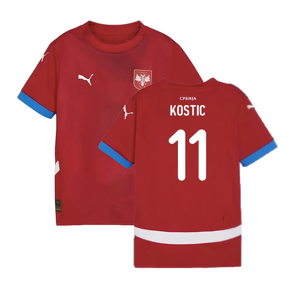 2024-2025 Serbia Home Shirt (Kids) (Kostic 11)_0