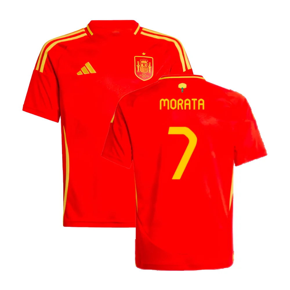 2024-2025 Spain Home Shirt (Kids) (Morata 7)_0