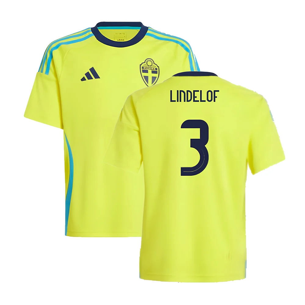 2024-2025 Sweden Home Fan Shirt (Kids) (LINDELOF 3)_0