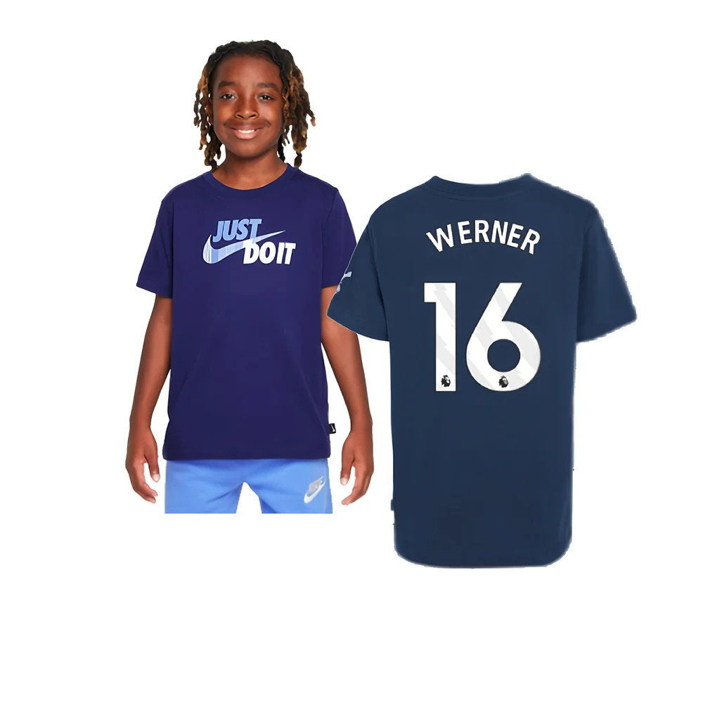 2024-2025 Tottenham Hotspur Just Do It T-Shirt (Navy) - Kids (Werner 16)_0