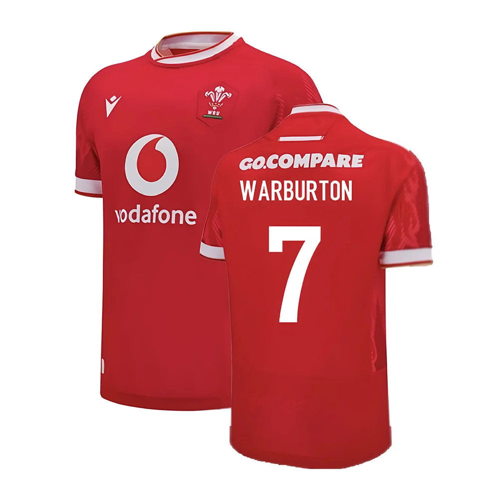 2024-2025 Wales Home Poly Replica Rugby Shirt (Warburton 7)_0