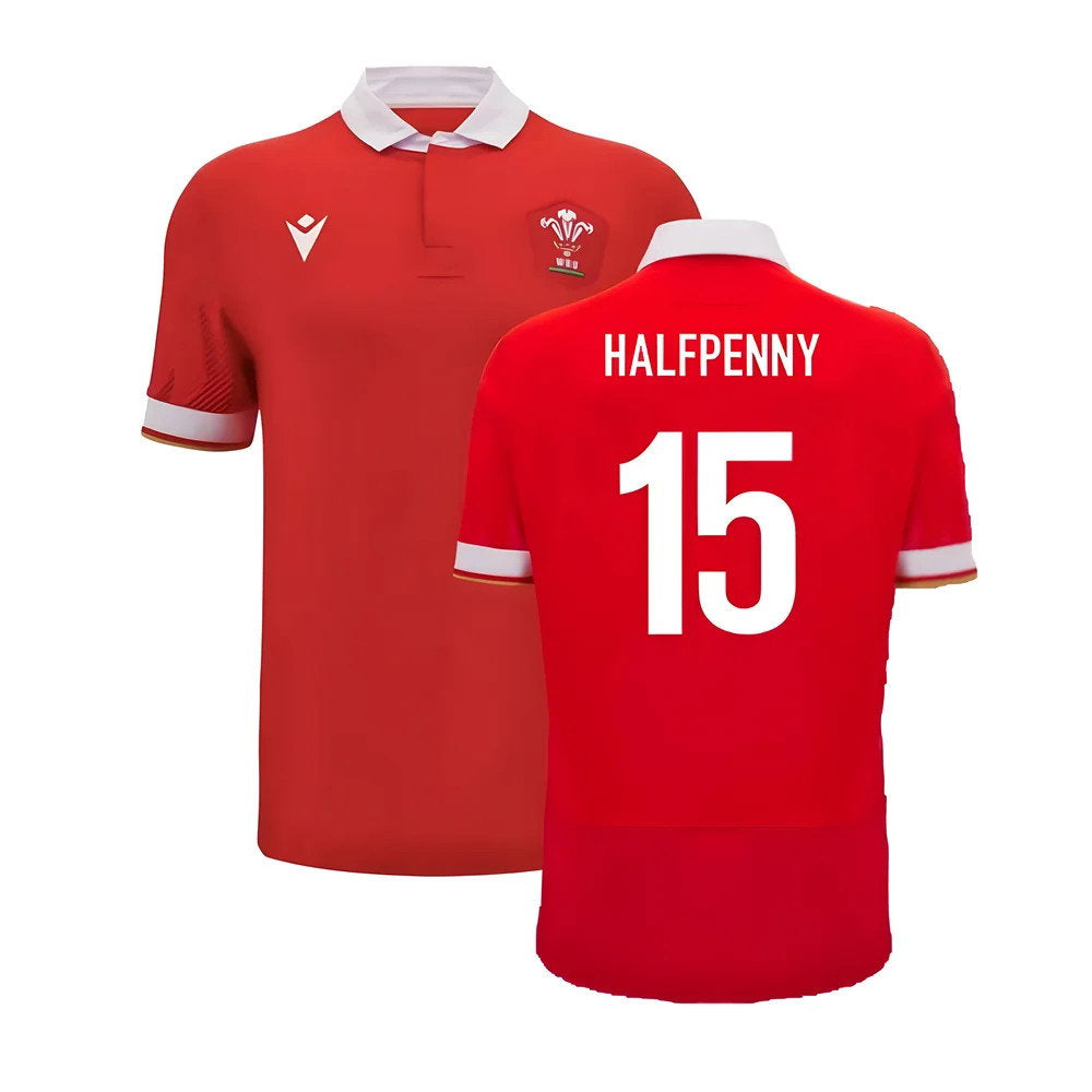 2024-2025 Wales WRU Home Cotton Rugby Shirt (Halfpenny 15)_0