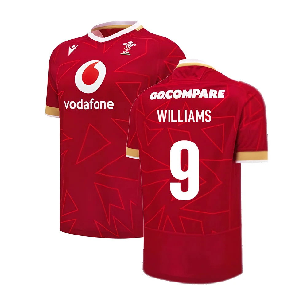 2024-2025 Wales WRU Home Pathway Poly Rugby Shirt (Williams 9)_0