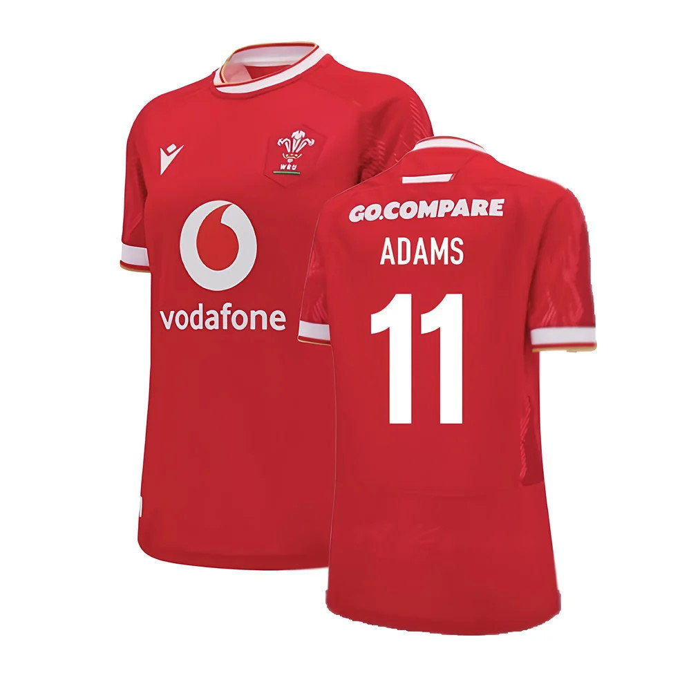 2024-2025 Wales WRU Home Replica Rugby Shirt (Womens) (Adams 11)_0
