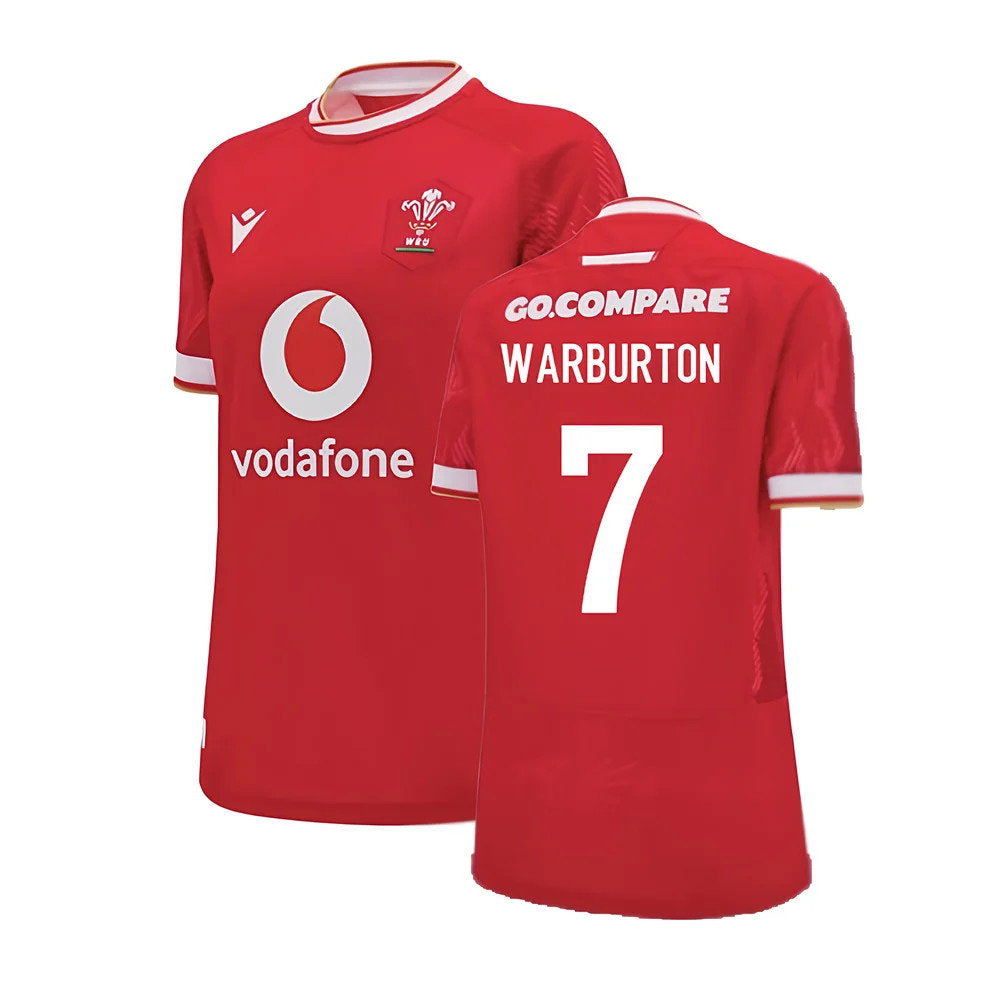 2024-2025 Wales WRU Home Replica Rugby Shirt (Womens) (Warburton 7)_0