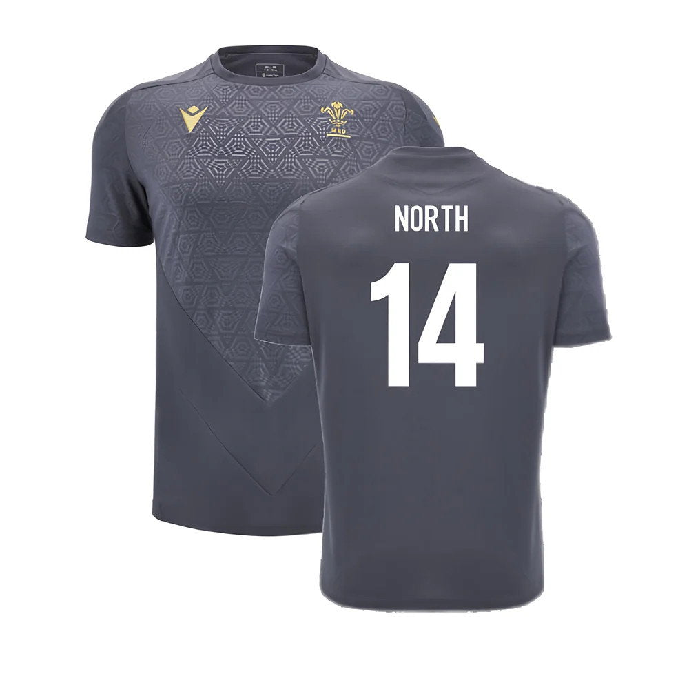 2024-2025 Wales WRU Rugby Training Poly Shirt (Anthracite) - Kids (North 14)_0