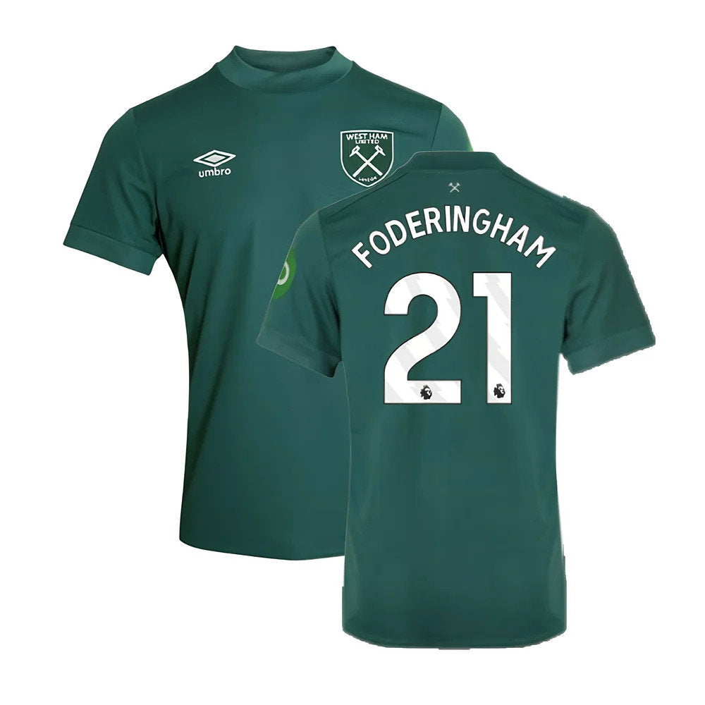 2024-2025 West Ham Goalkeeper Shirt (Green) - Kids (Foderingham 21)_0