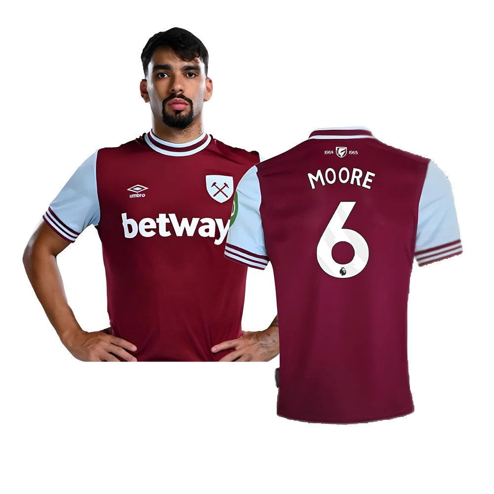 2024-2025 West Ham Home Shirt (Moore 6)_0
