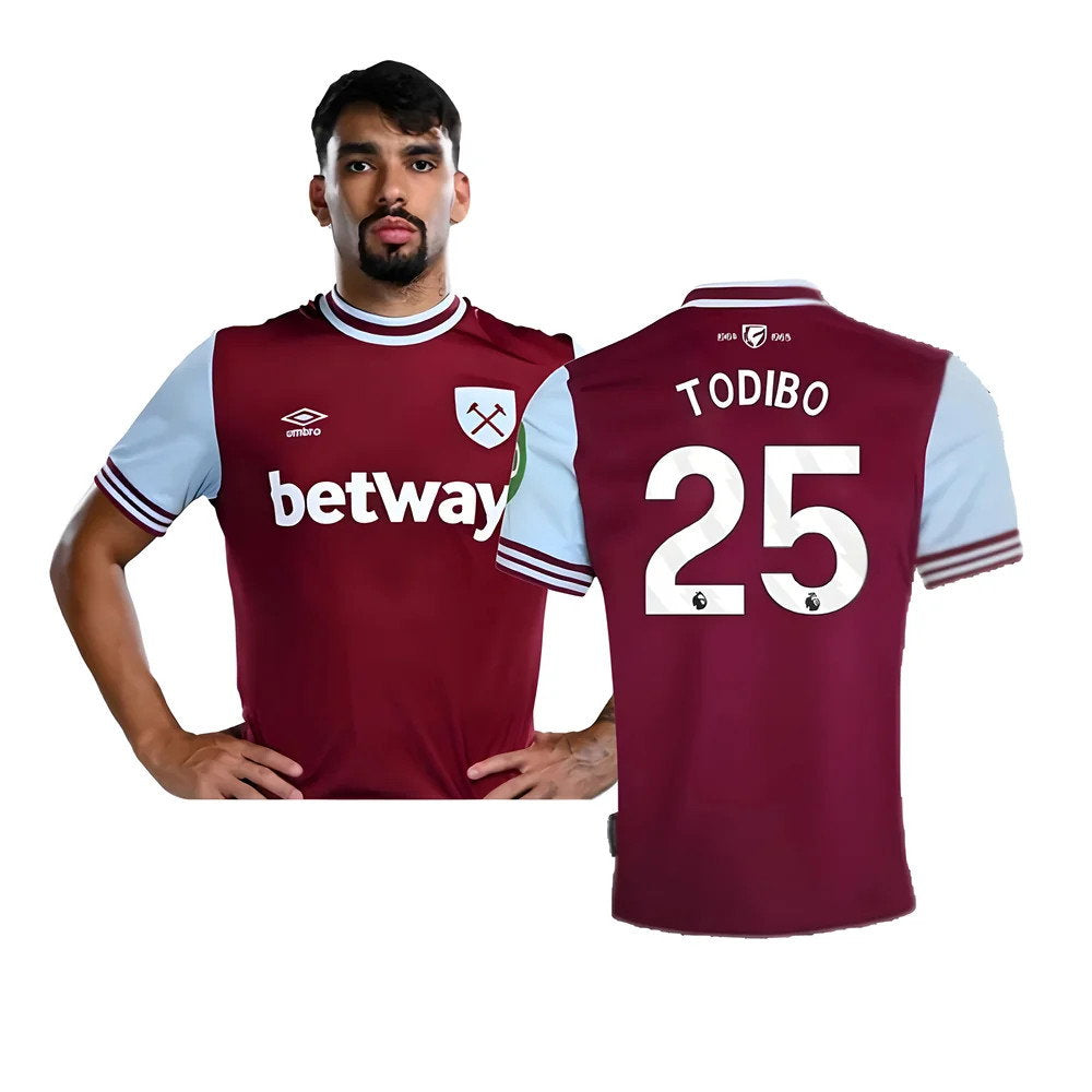 2024-2025 West Ham Home Shirt (Todibo 25)_0