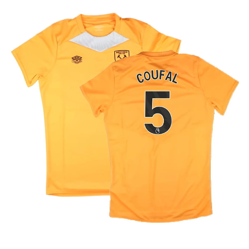 2024-2025 West Ham Training Jersey (Orange) - Kids (Coufal 5)_0