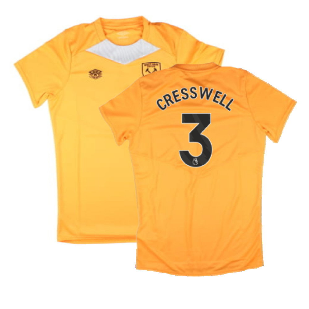 2024-2025 West Ham Training Jersey (Orange) - Kids (Cresswell 3)_0