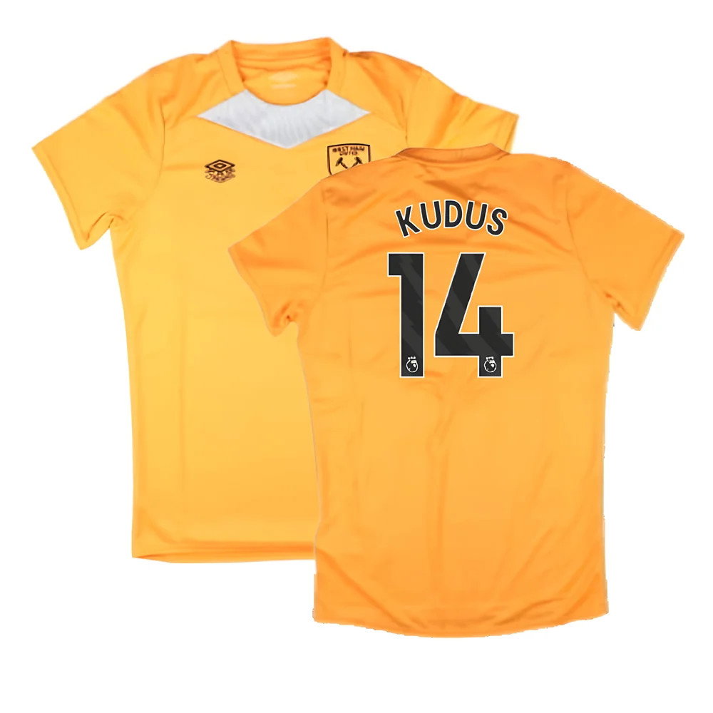 2024-2025 West Ham Training Jersey (Orange) - Kids (Kudus 14)_0