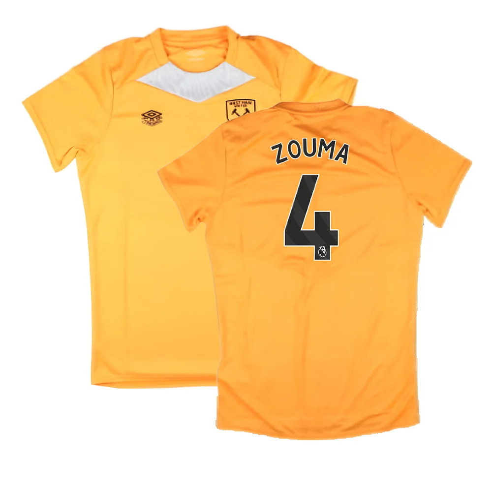 2024-2025 West Ham Training Jersey (Orange) - Kids (Zouma 4)_0