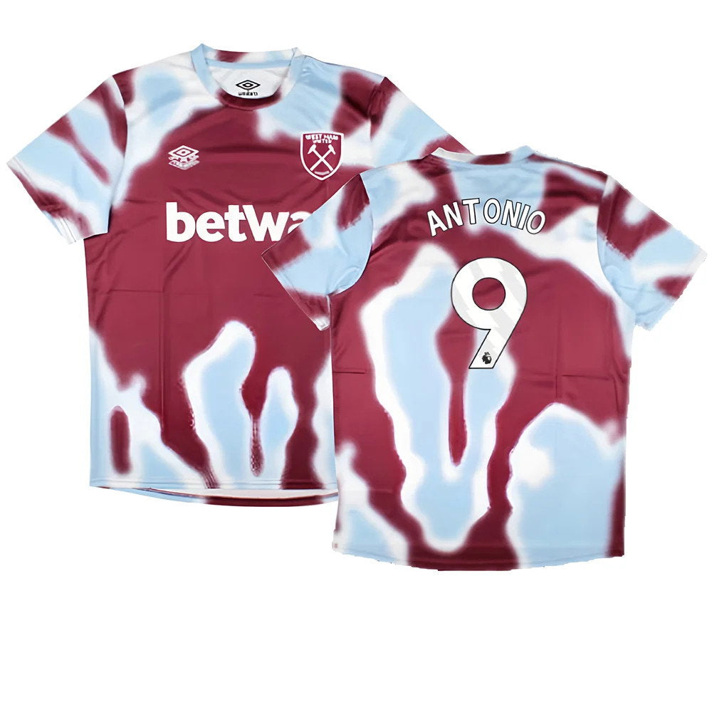2024-2025 West Ham Warm Up Jersey (New Claret) (Antonio 9)_0