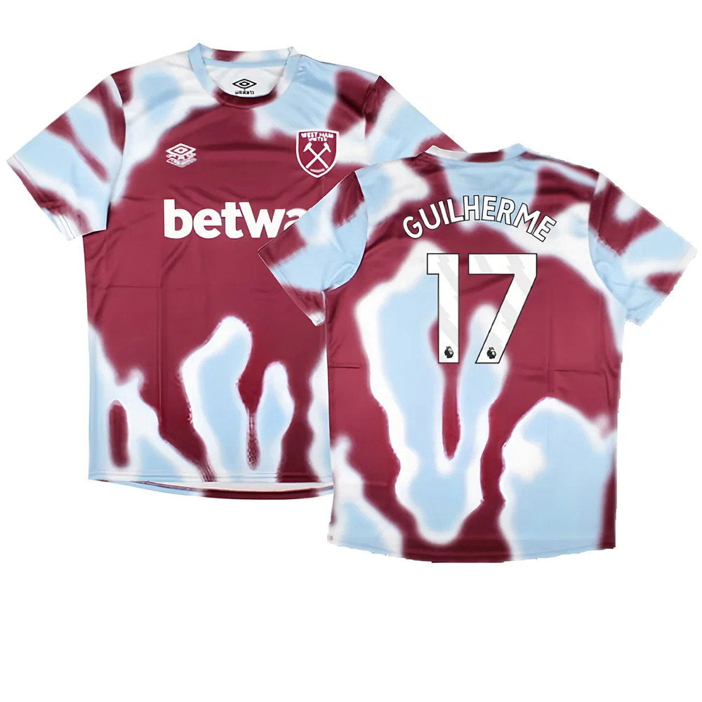 2024-2025 West Ham Warm Up Jersey (New Claret) (Guilherme 17)_0