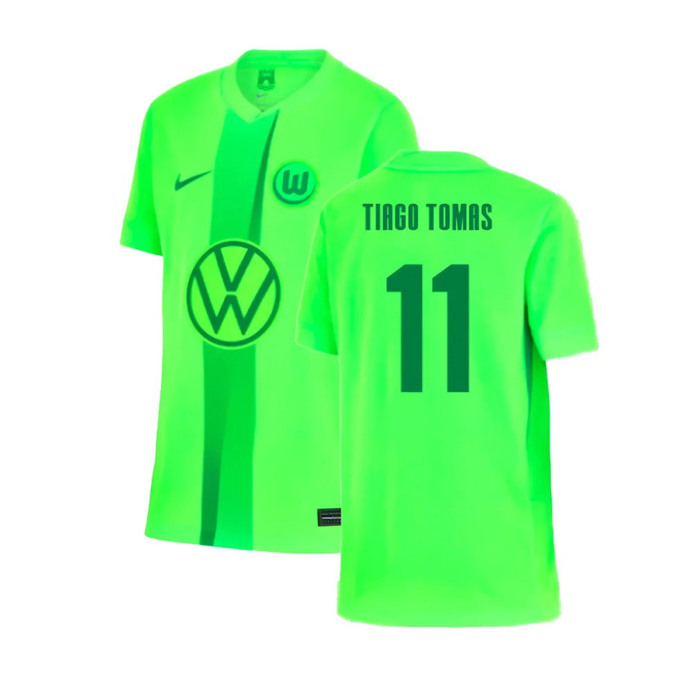 2024-2025 Wolfsburg Home Shirt (Kids) (Tiago Tomas 11)_0