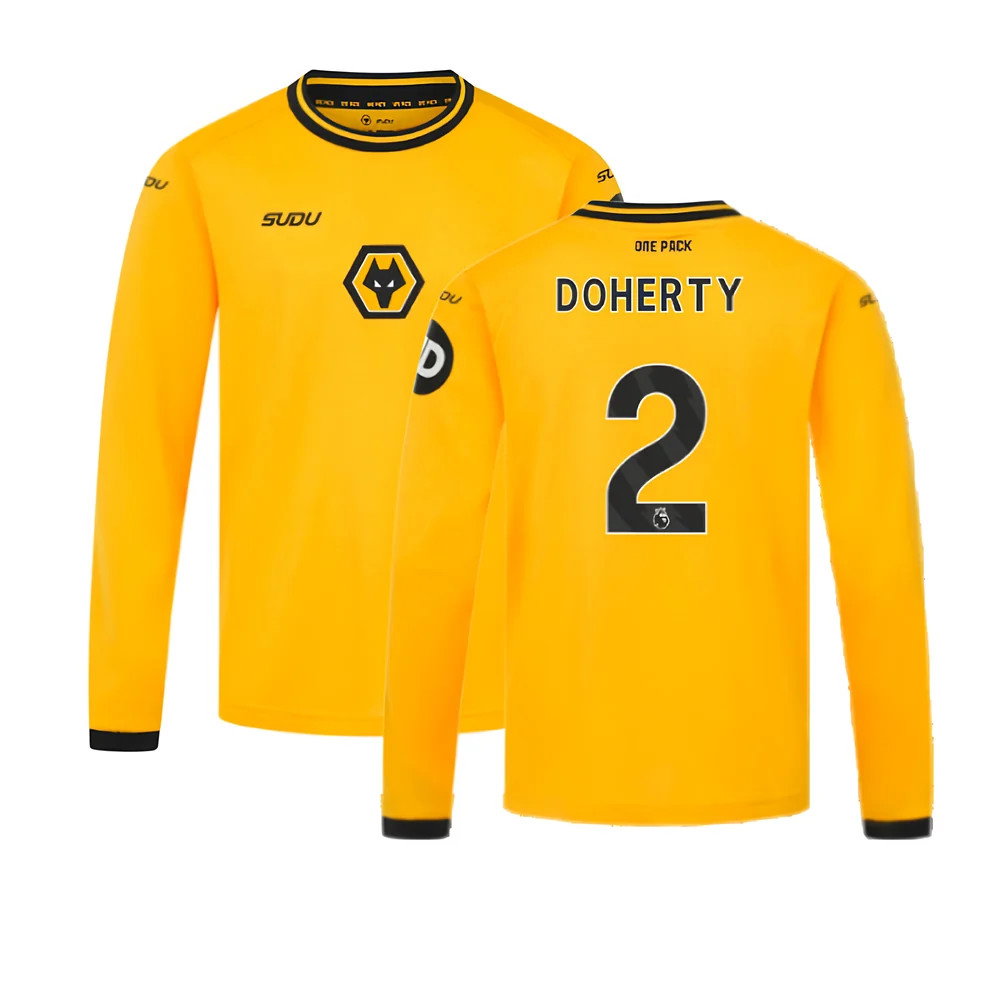 2024-2025 Wolves Long Sleeve Home Shirt (Kids) (Doherty 2)_0