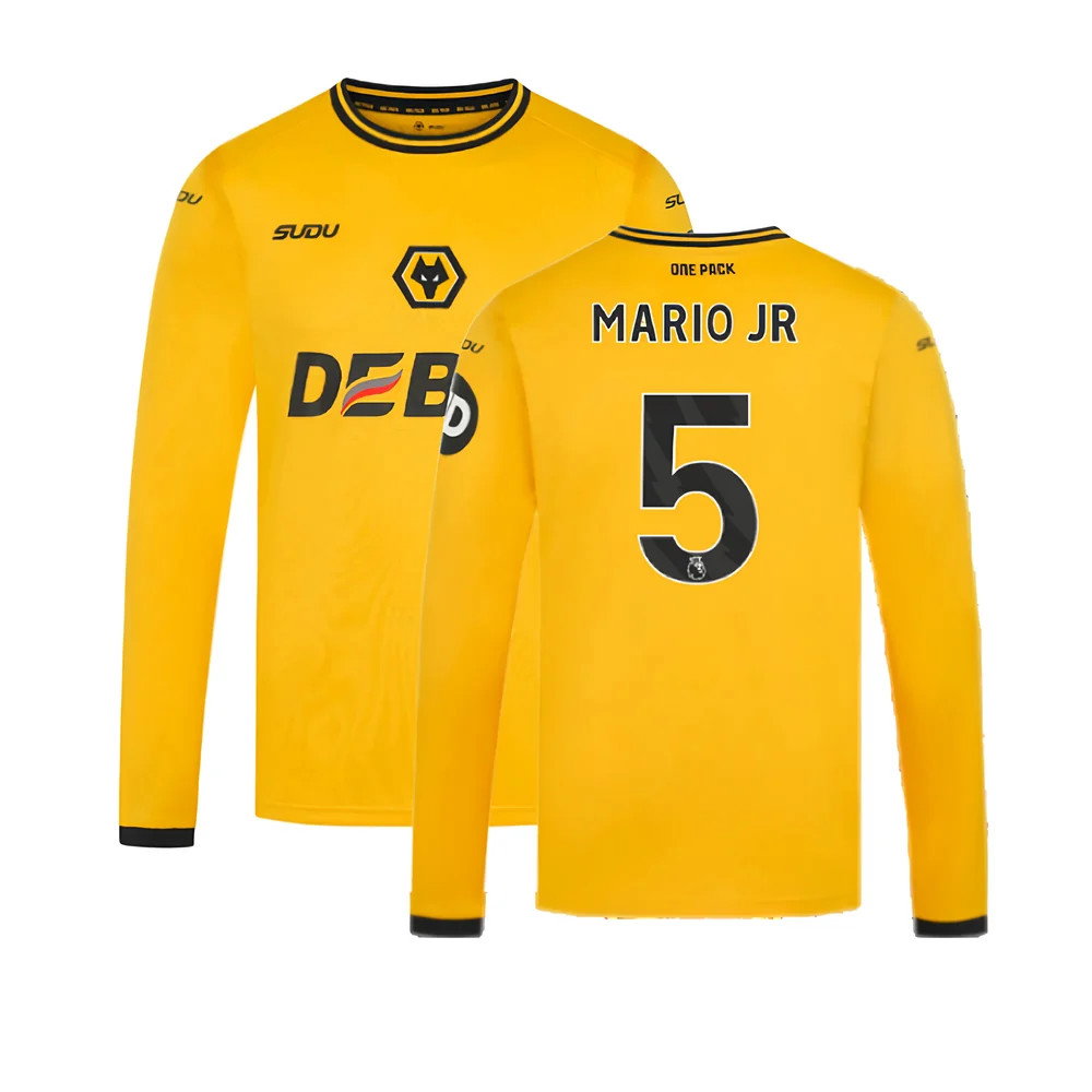 2024-2025 Wolves Long Sleeve Home Shirt (Mario JR 5)_0