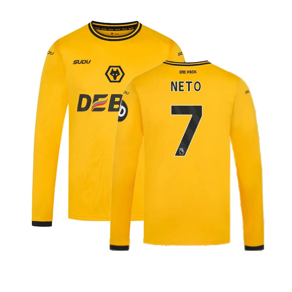 2024-2025 Wolves Long Sleeve Home Shirt (Neto 7)_0